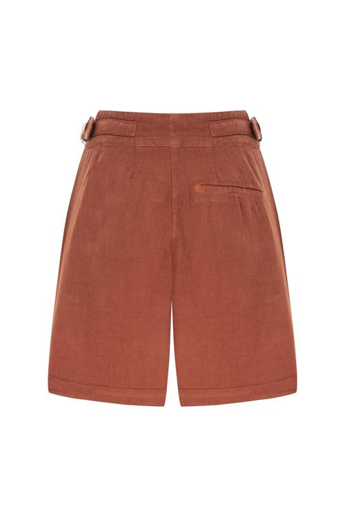  KEMERLİ KETEN ŞORT