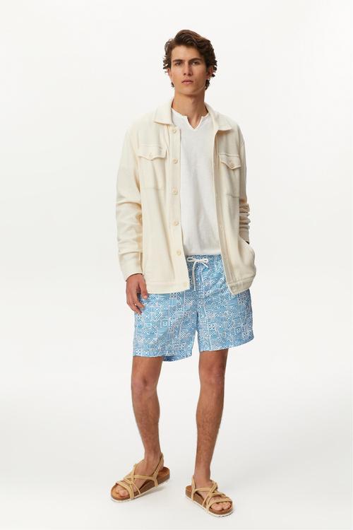  ETNİK DESENLİ DENİZ ŞORTU