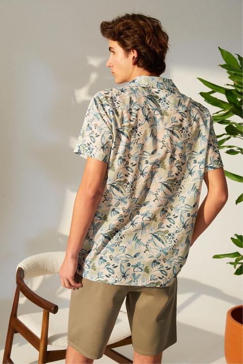  DESENLİ KISA KOLLU REGULAR FIT GÖMLEK