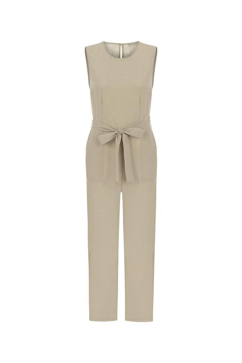  KETEN KARIŞIMLI KOLSUZ MAXI TULUM