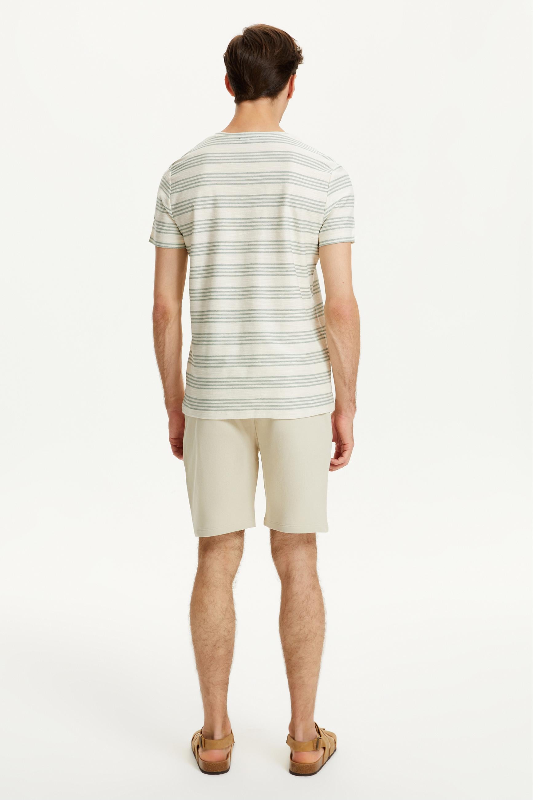 ÇİZGİLİ YELKEN DETAYLI KISA KOLLU T-SHIRT