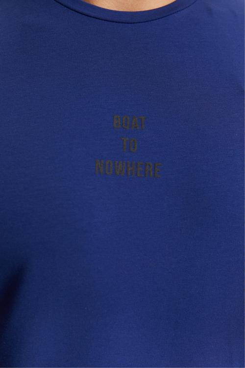  SLOGAN BASKILI KISA KOLLU T-SHIRT