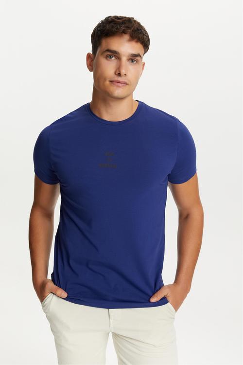  SLOGAN BASKILI KISA KOLLU T-SHIRT