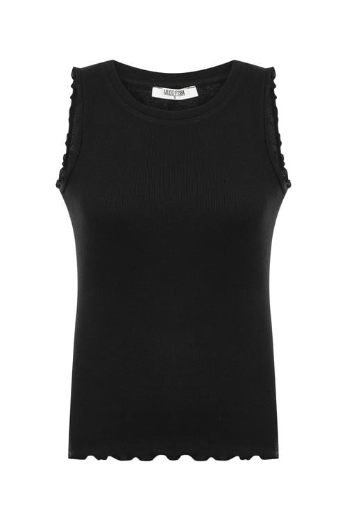  BİSİKLET YAKA KOLSUZ BLUZ