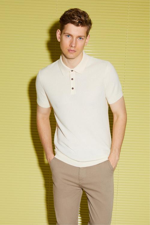  DOKULU POLO YAKA KISA KOLLU TRİKO