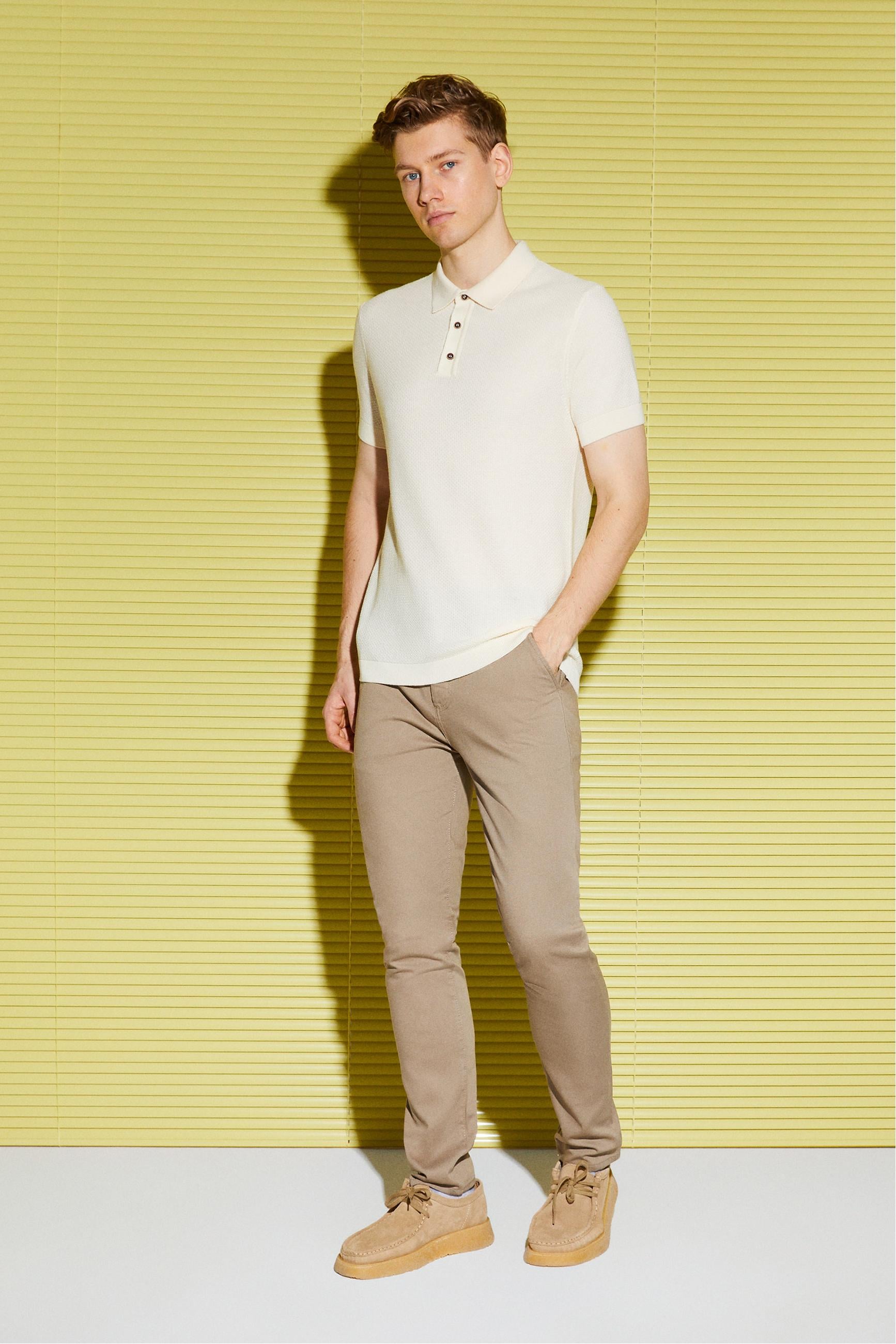 DOKULU POLO YAKA KISA KOLLU TRİKO