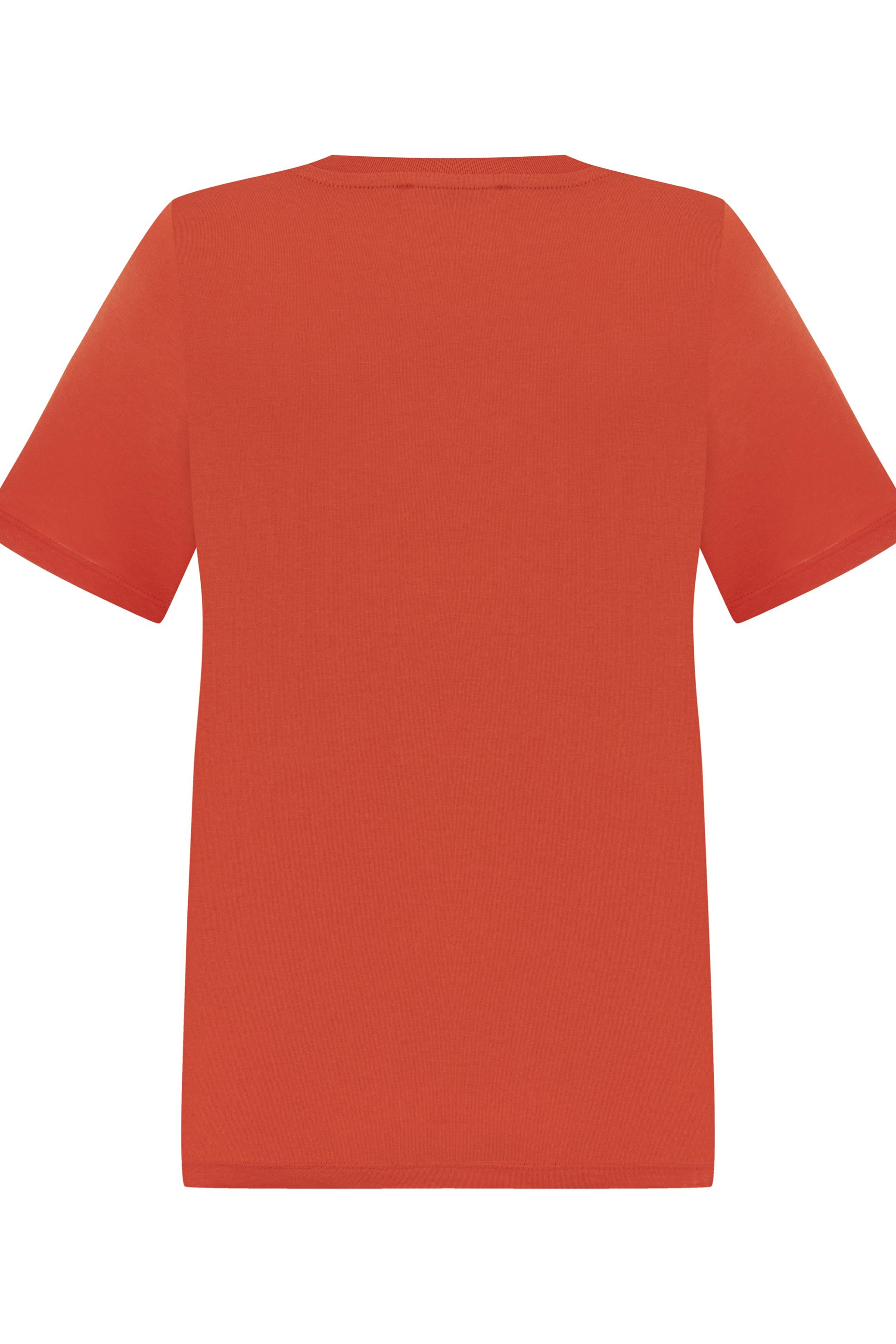 SLOGAN BASKILI BİSİKLET YAKA T-SHIRT