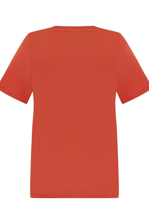  SLOGAN BASKILI BİSİKLET YAKA T-SHIRT