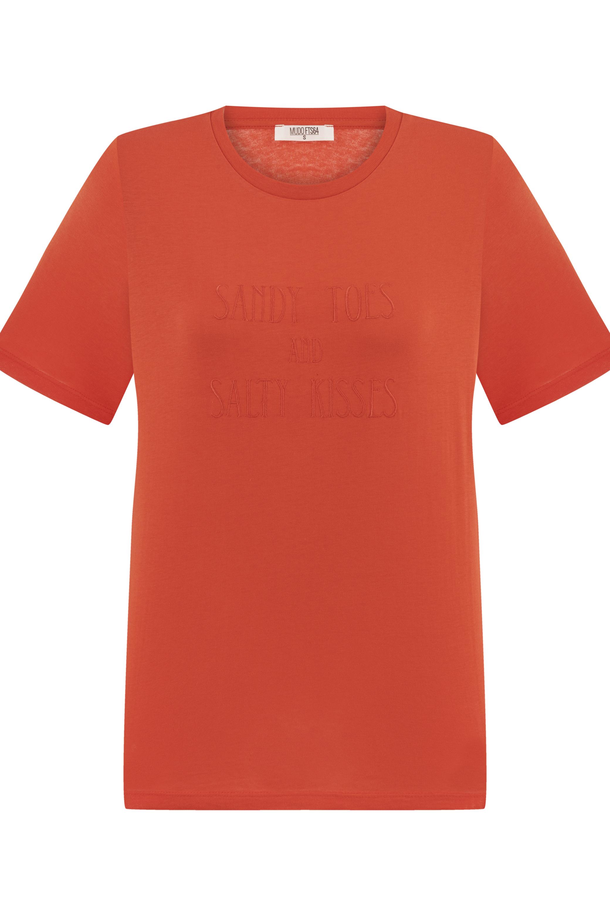 SLOGAN BASKILI BİSİKLET YAKA T-SHIRT