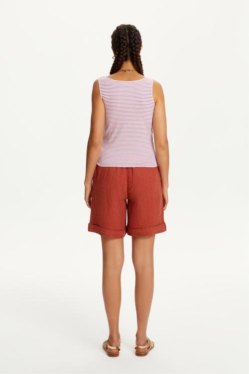  ÇİZGİLİ U YAKA KOLSUZ ATLET