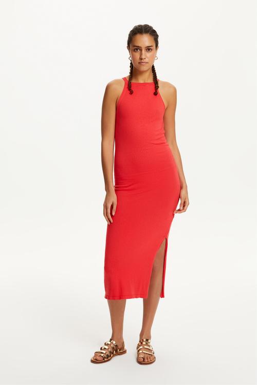  HALTER YAKA UZUN ELBİSE