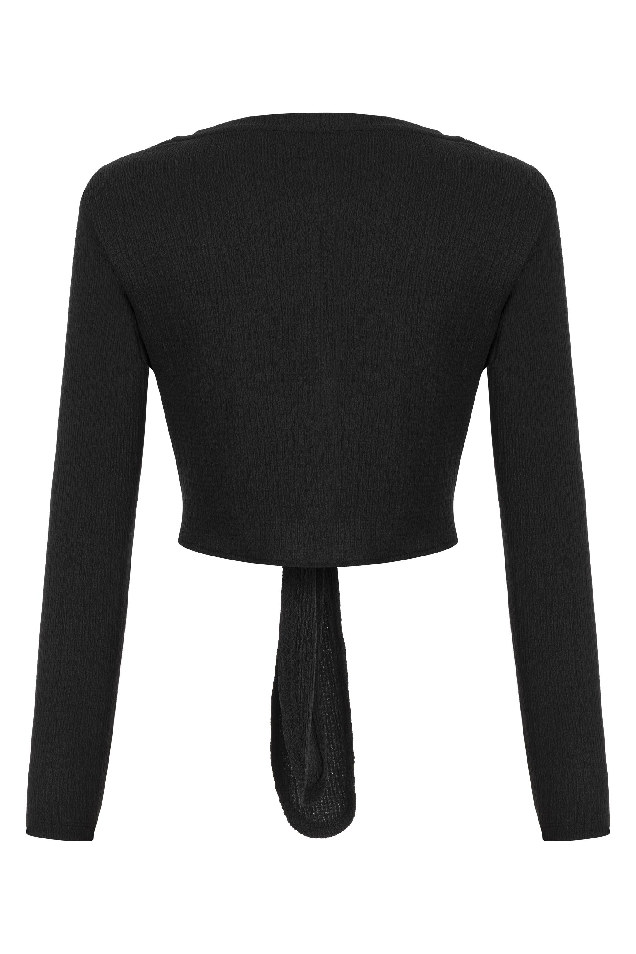 BAĞLAMA DETAYLI CROP BLUZ