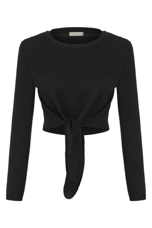  BAĞLAMA DETAYLI CROP BLUZ