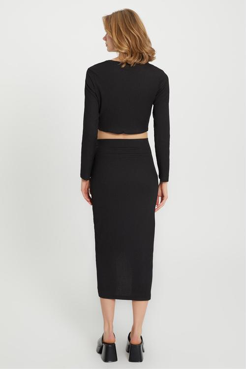  BAĞLAMA DETAYLI CROP BLUZ