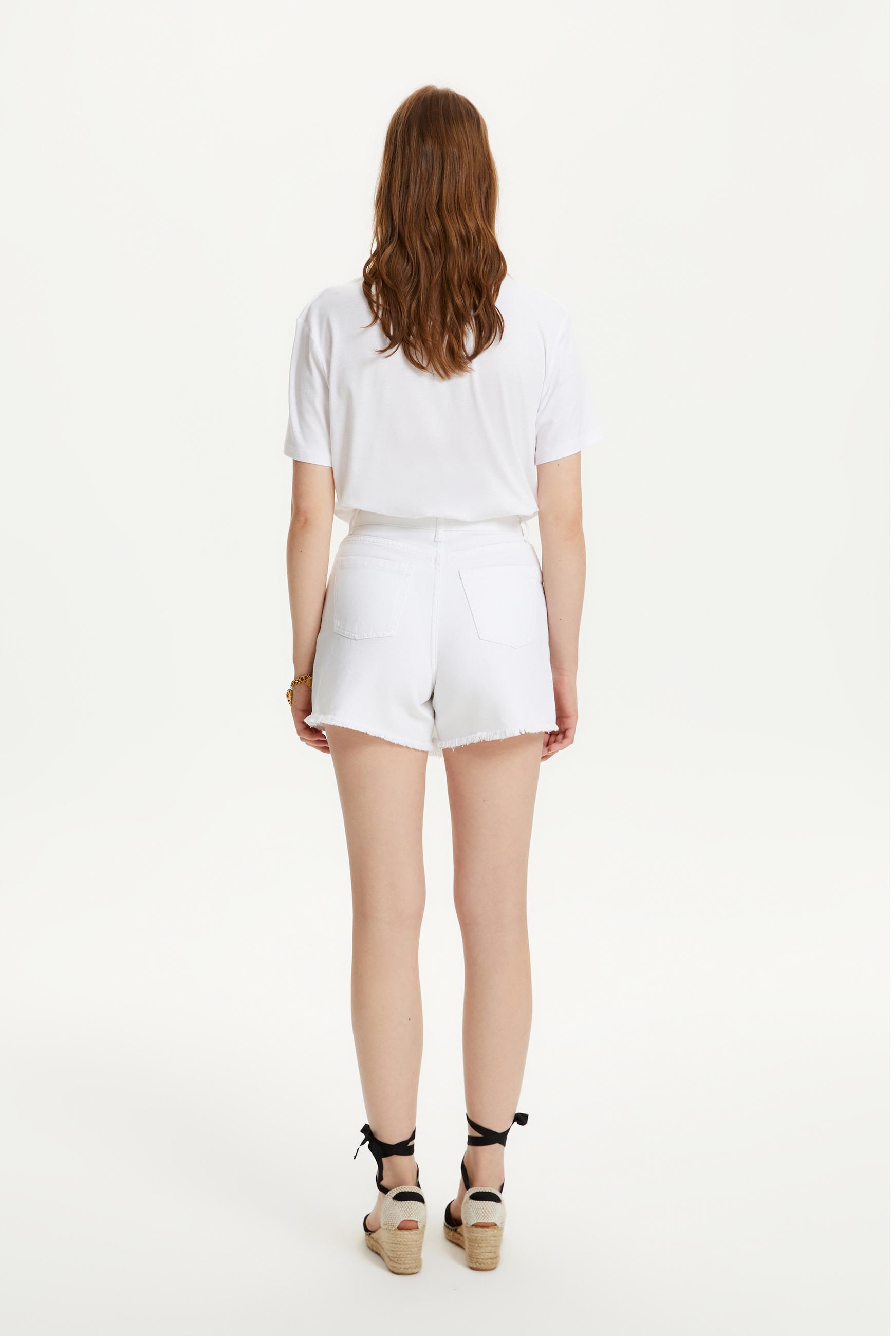 KESİK UÇLU MİNİ ŞORT ETEK