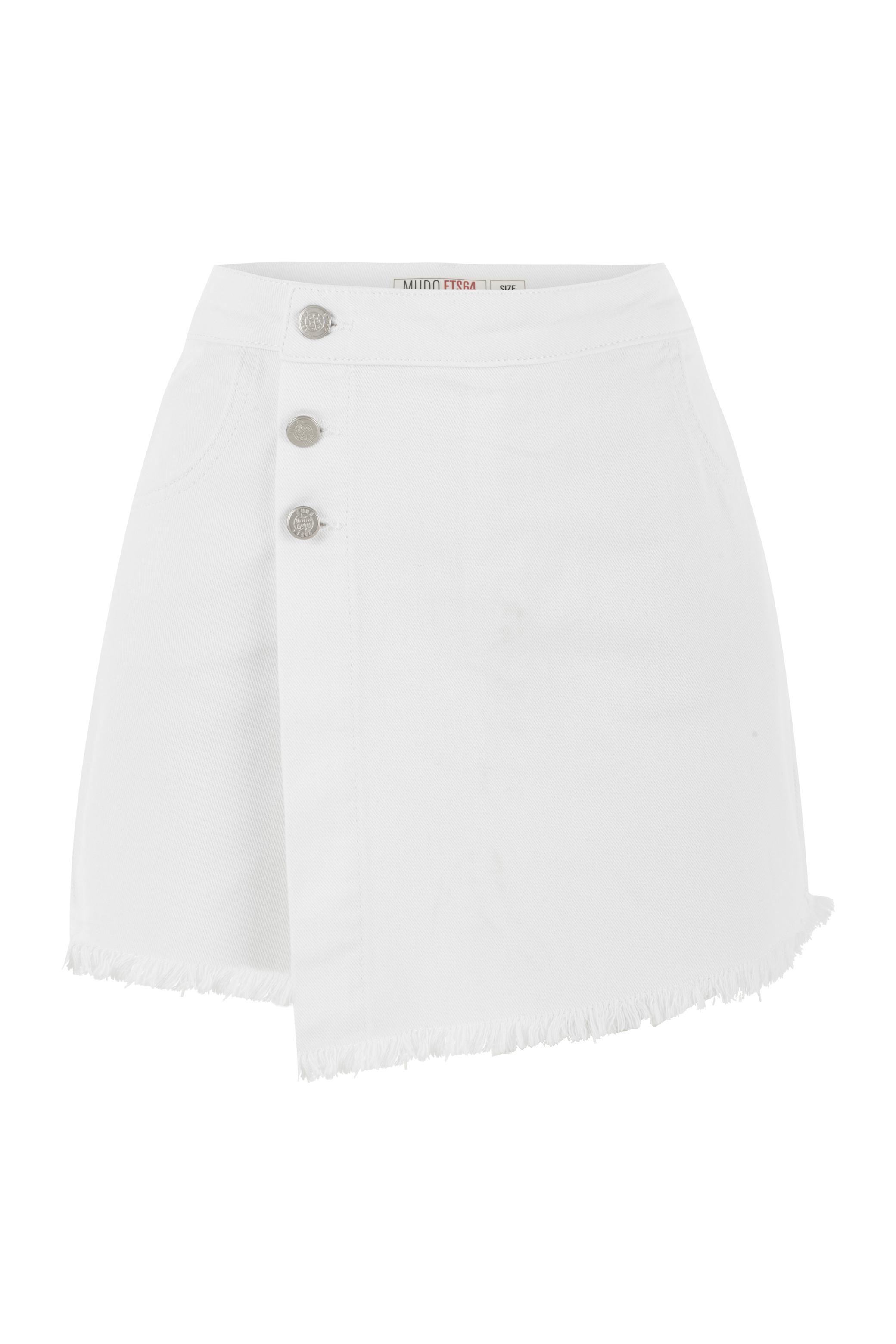 KESİK UÇLU MİNİ ŞORT ETEK
