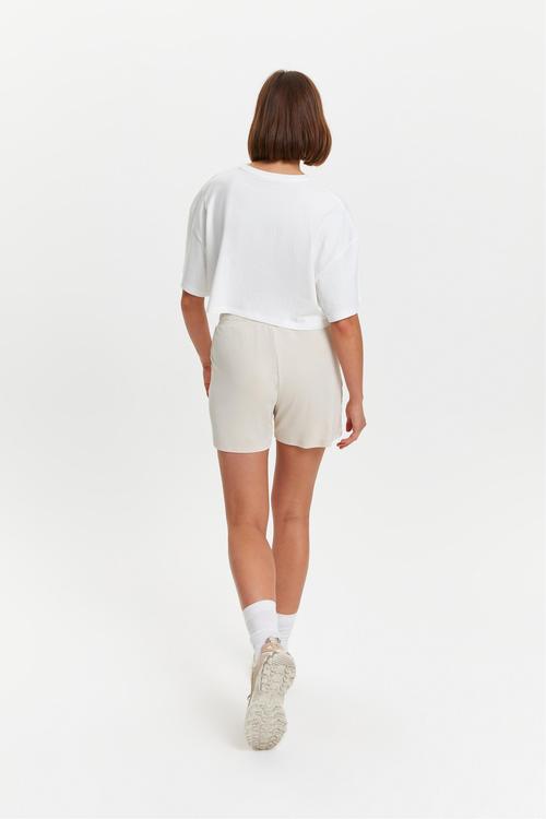  BİSİKLET YAKA KISA KOLLU CROP T-SHIRT