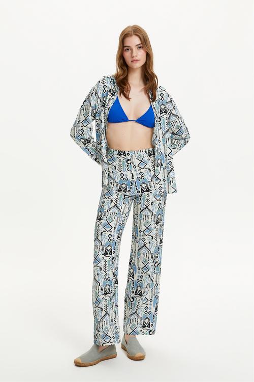  ETNİK DESENLİ FLARE PANTOLON