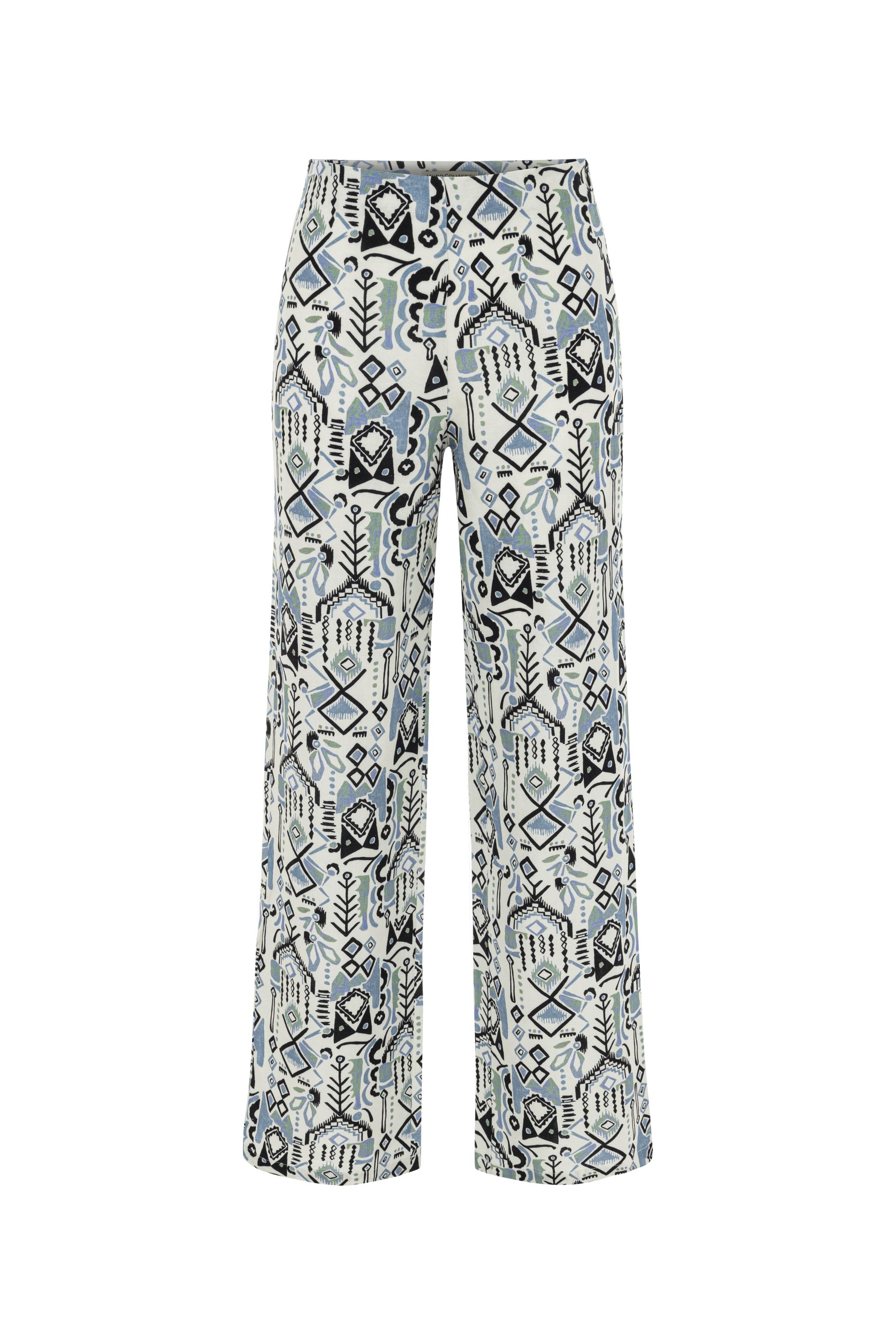 ETNİK DESENLİ FLARE PANTOLON