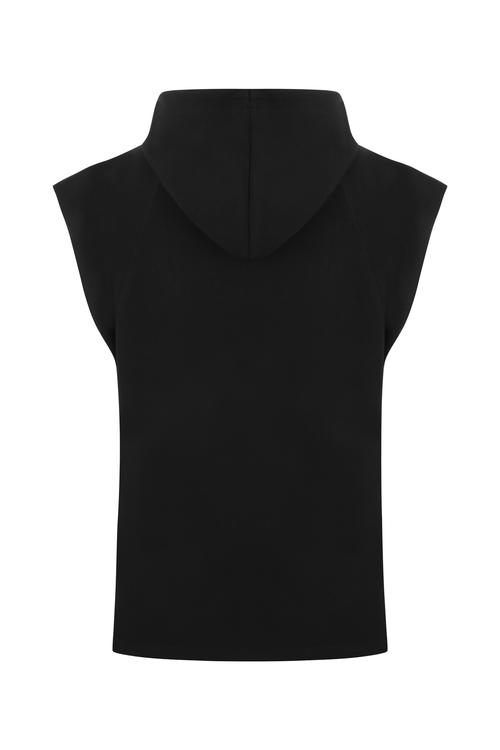  KAPÜŞONLU KISA KOLLU SWEATSHIRT