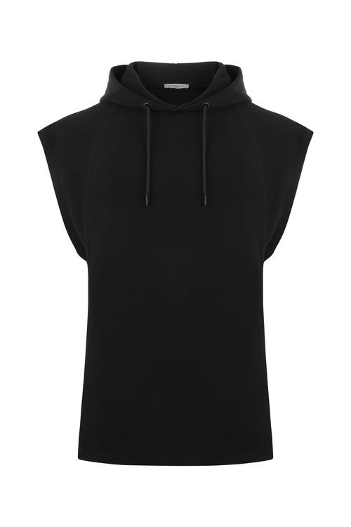  KAPÜŞONLU KISA KOLLU SWEATSHIRT