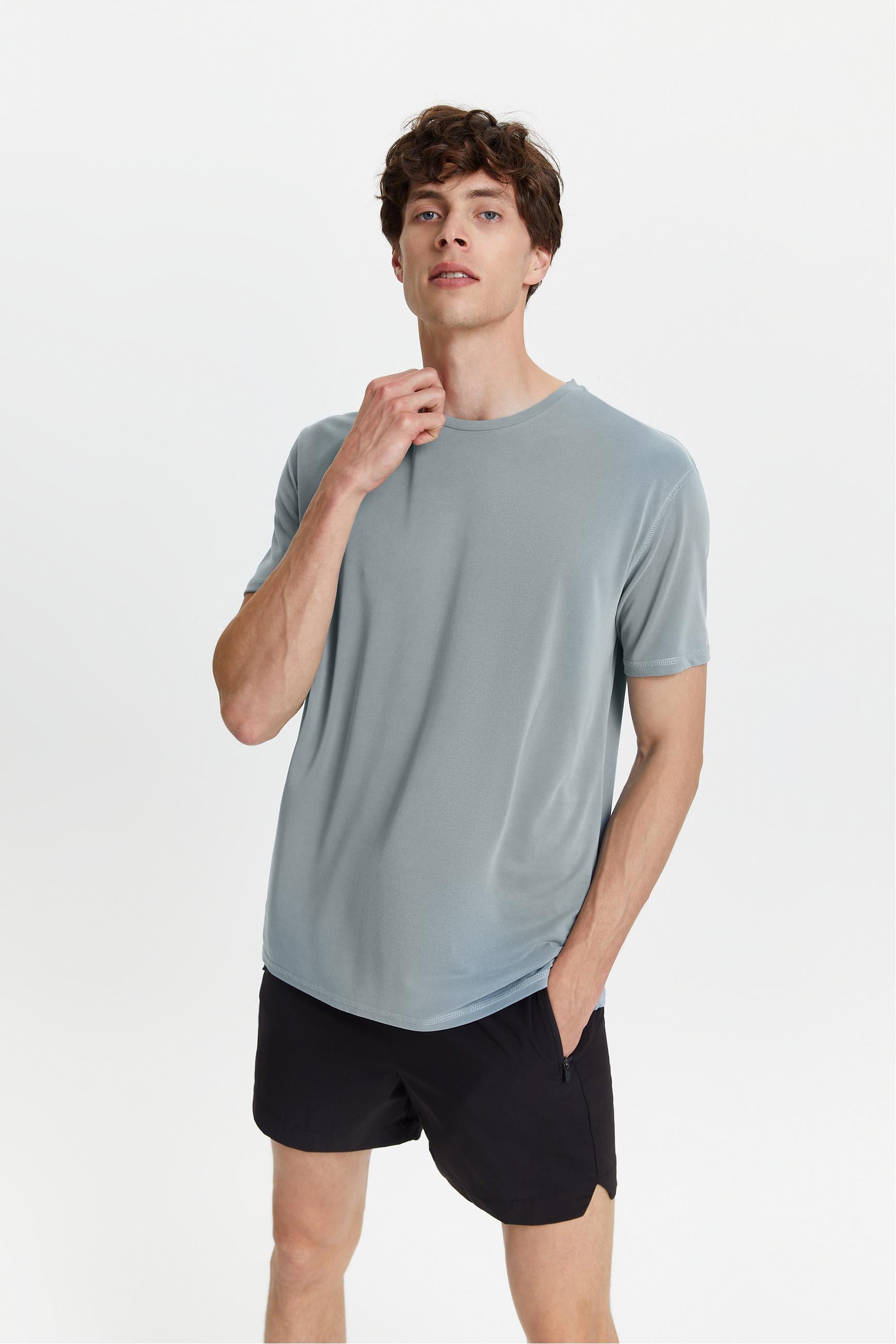 MODAL KARIŞIMLI BİSİKLET YAKA T-SHIRT