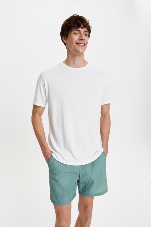  MODAL KARIŞIMLI BİSİKLET YAKA T-SHIRT