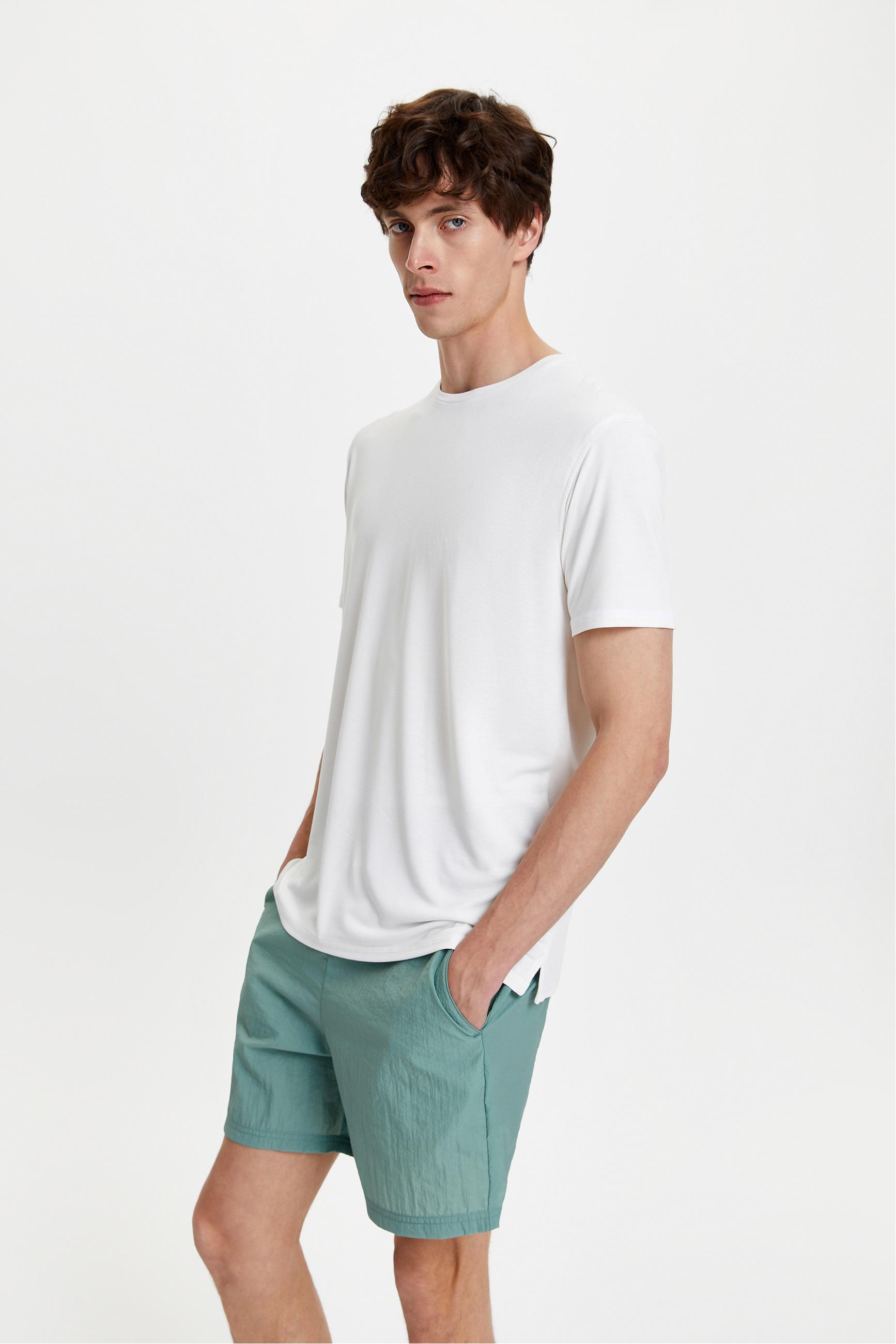 MODAL KARIŞIMLI BİSİKLET YAKA T-SHIRT