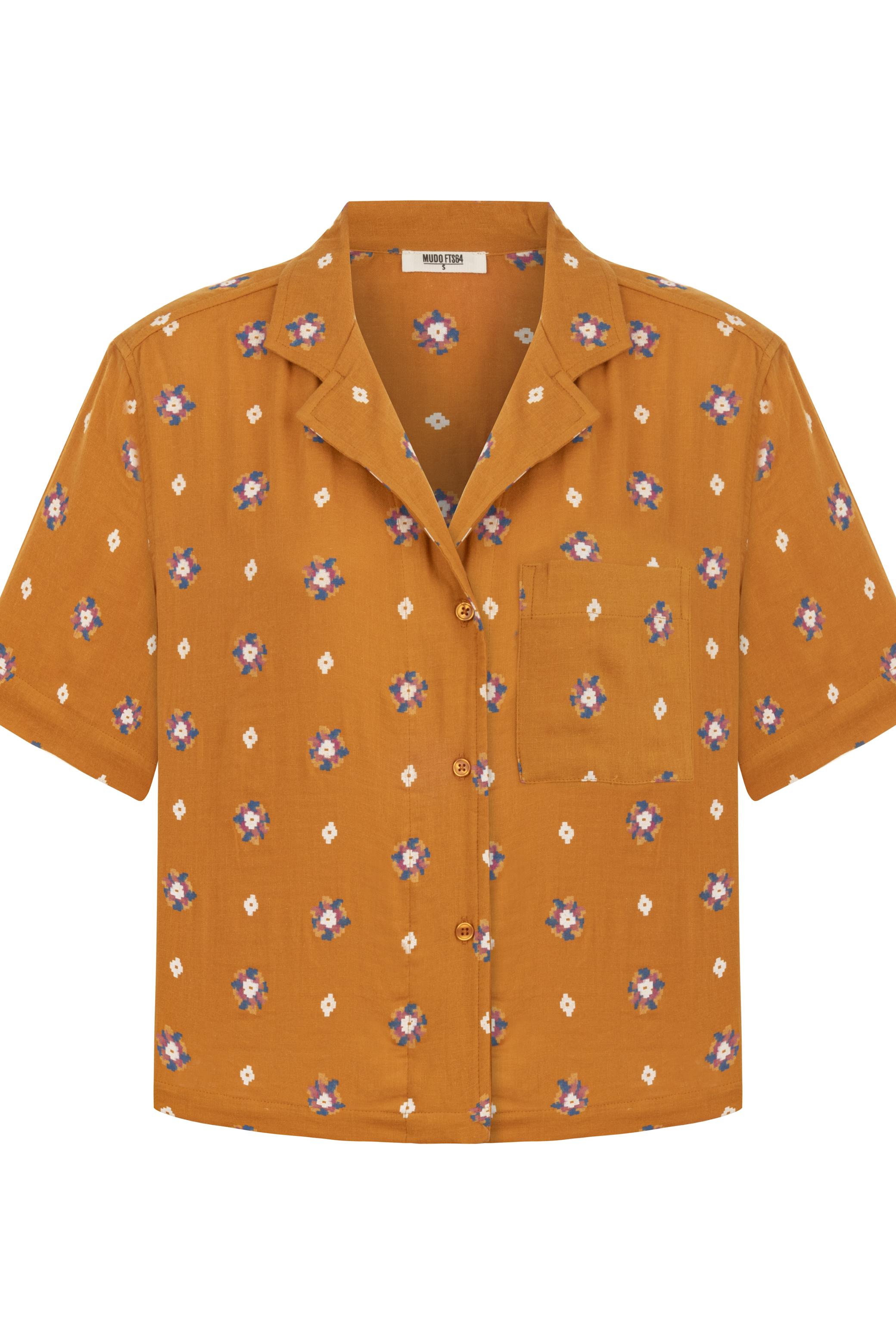 ÇİÇEK DESENLİ REGULAR FIT GÖMLEK