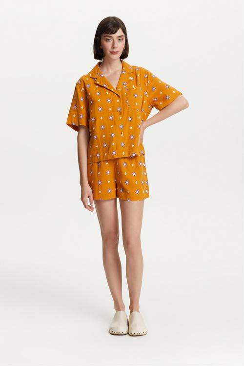  ÇİÇEK DESENLİ REGULAR FIT GÖMLEK