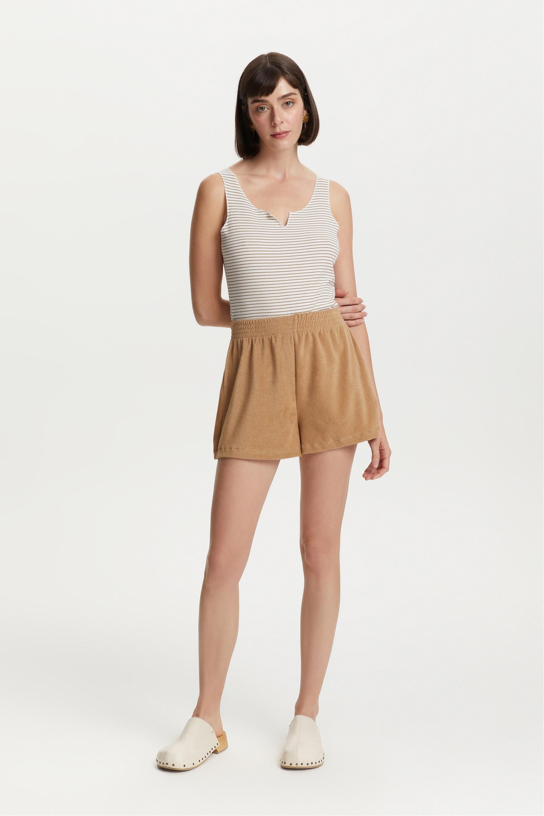 HAVLU KUMAŞ MİNİ ŞORT