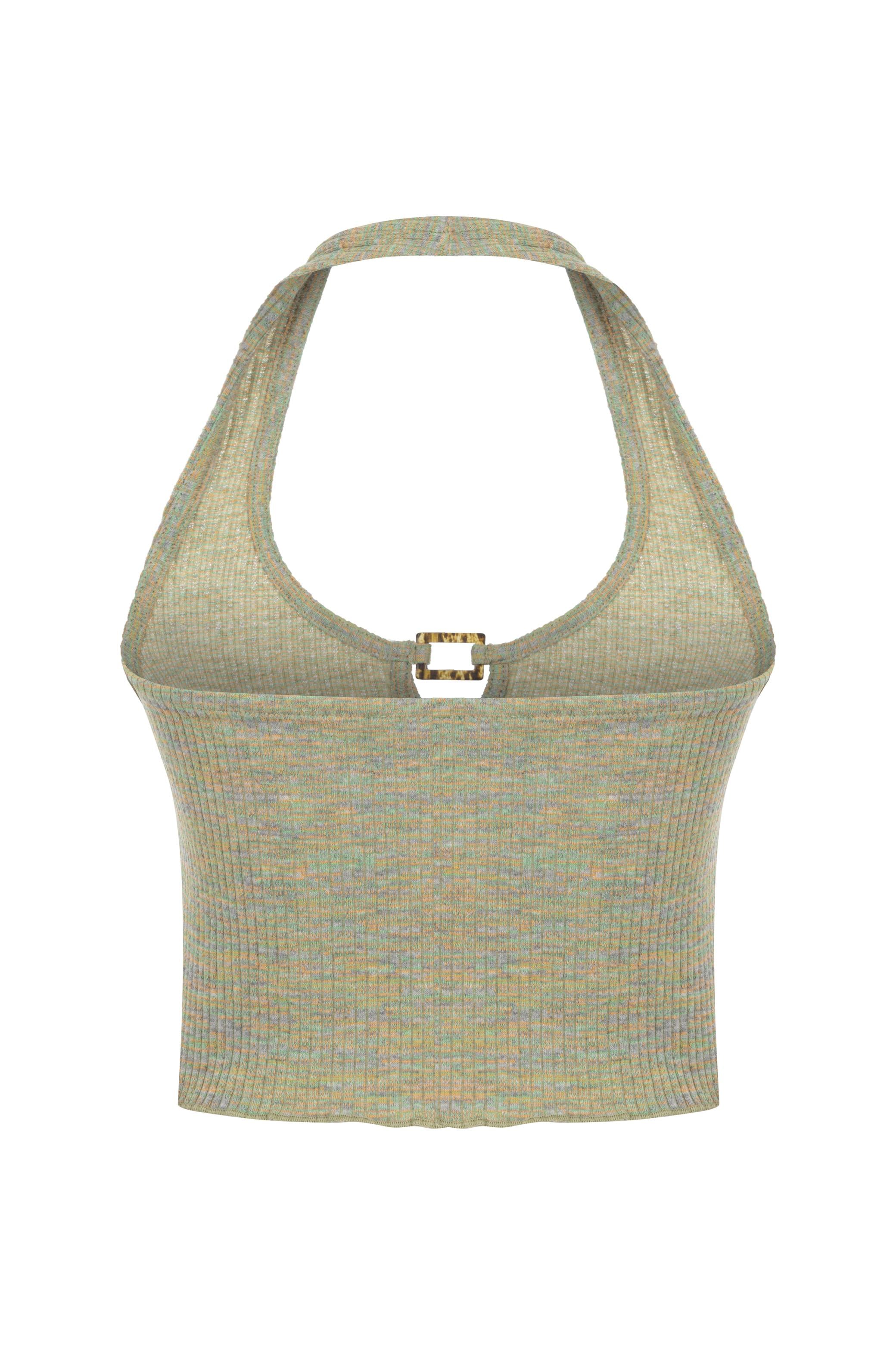 TOKA DETAYLI FİTİLLİ BLUZ