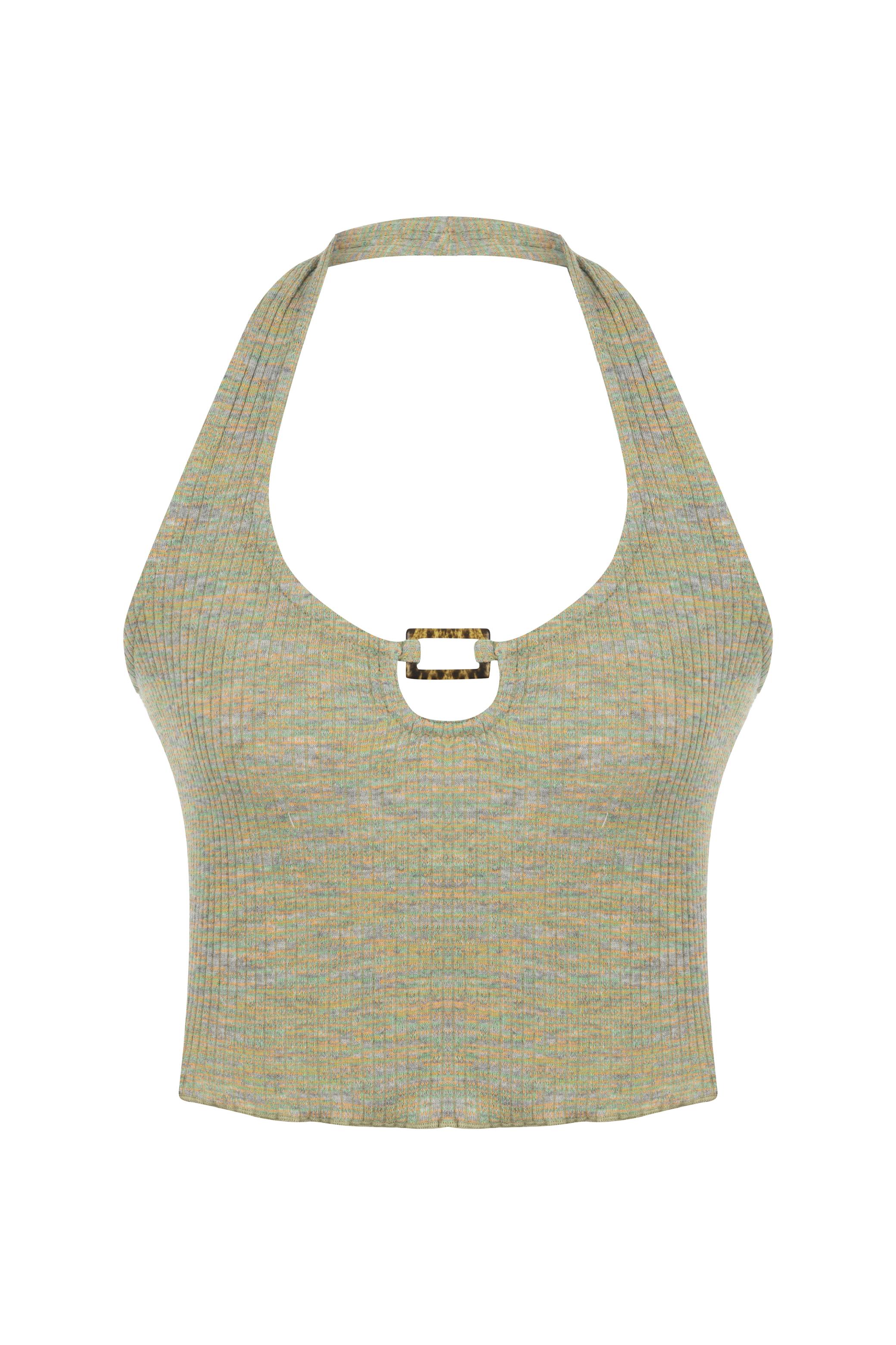 TOKA DETAYLI FİTİLLİ BLUZ