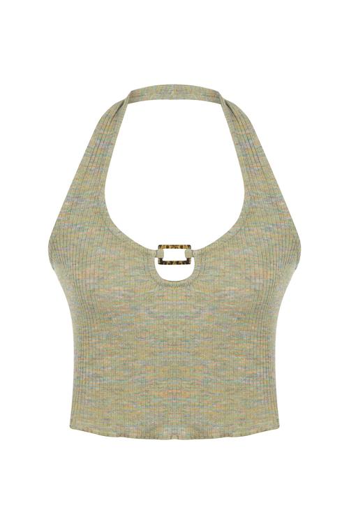  TOKA DETAYLI FİTİLLİ BLUZ