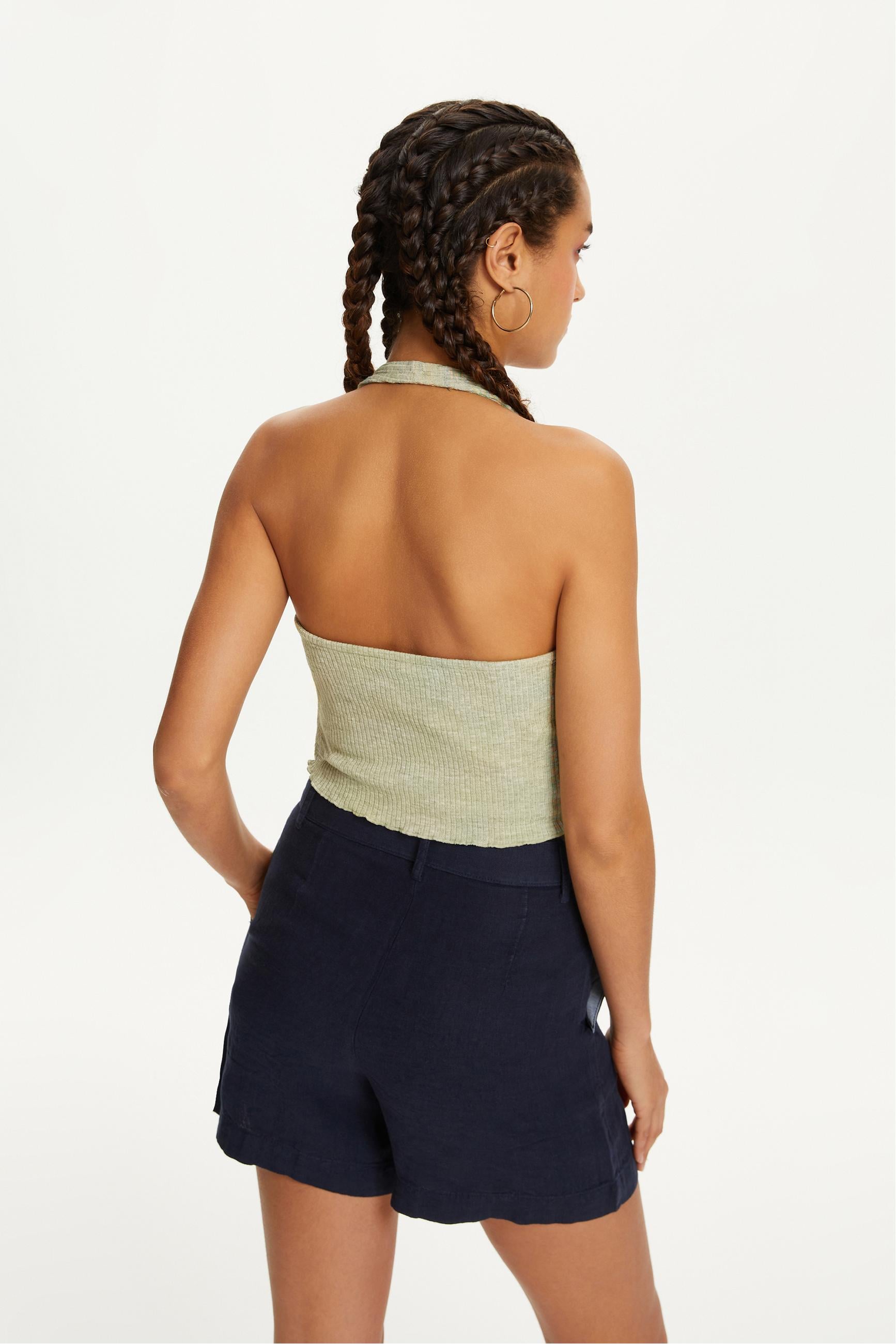 TOKA DETAYLI FİTİLLİ BLUZ