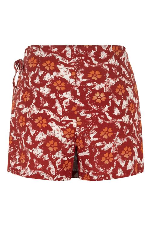  ÇİÇEK DESENLİ MİNİ ŞORT ETEK