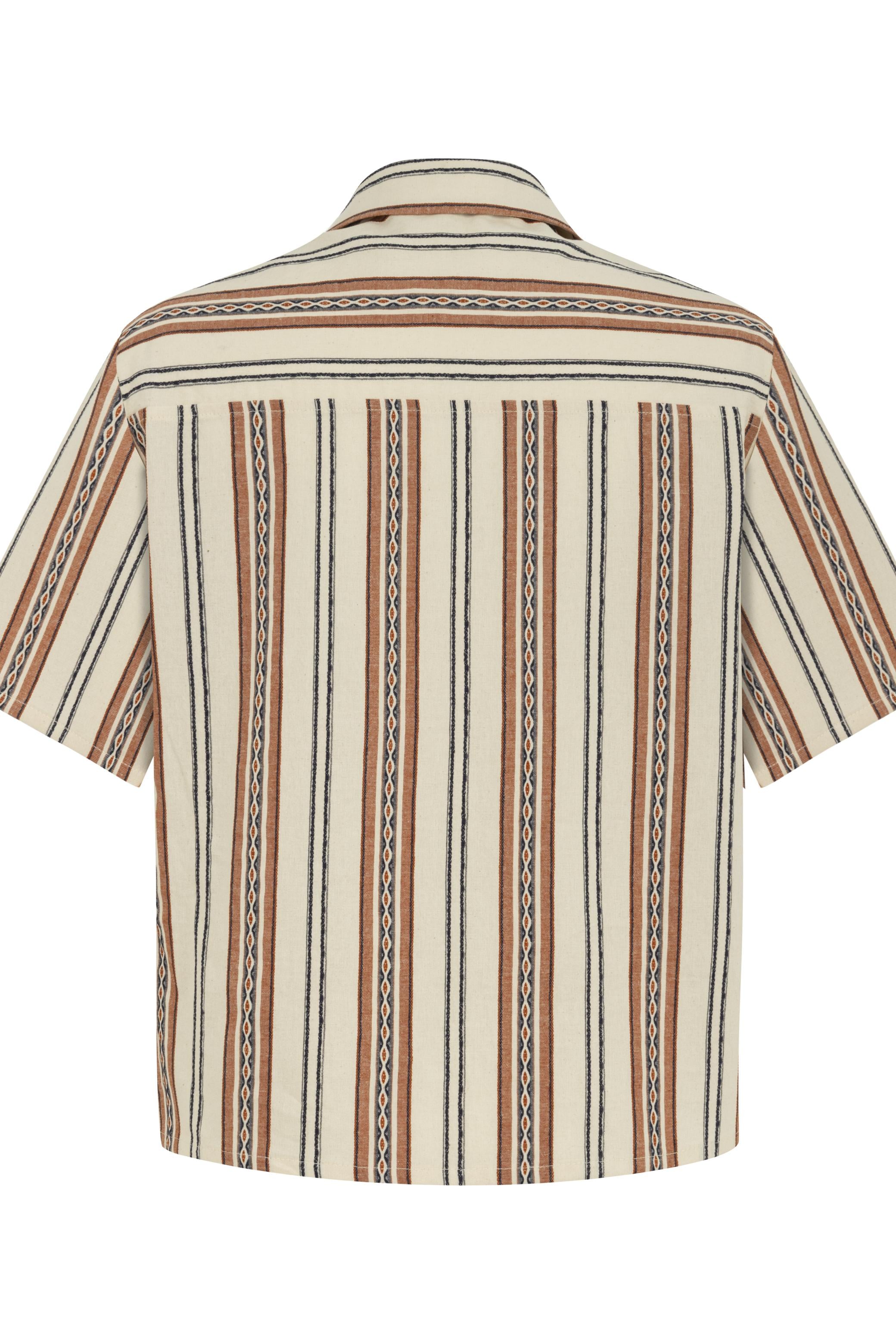 ETNİK NAKIŞLI RAHAT KESİM GÖMLEK