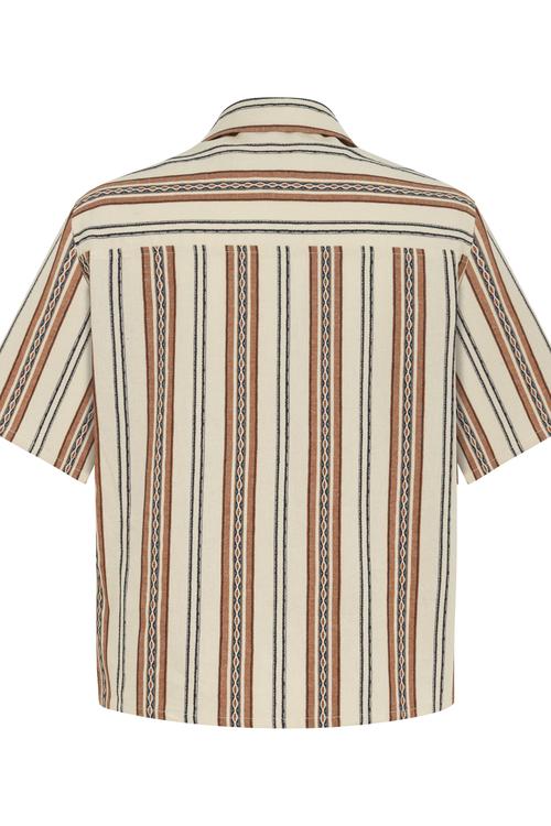  ETNİK NAKIŞLI RAHAT KESİM GÖMLEK