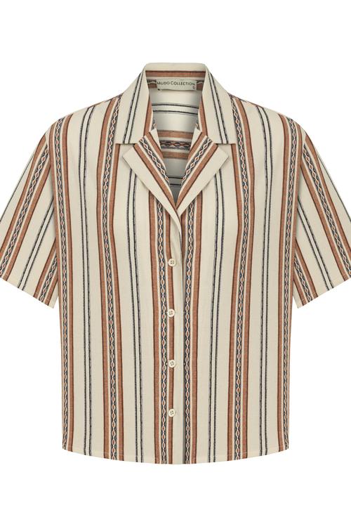  ETNİK NAKIŞLI RAHAT KESİM GÖMLEK