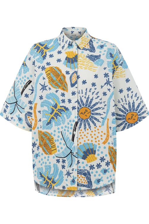  DESENLİ OVERSIZE POPLİN GÖMLEK