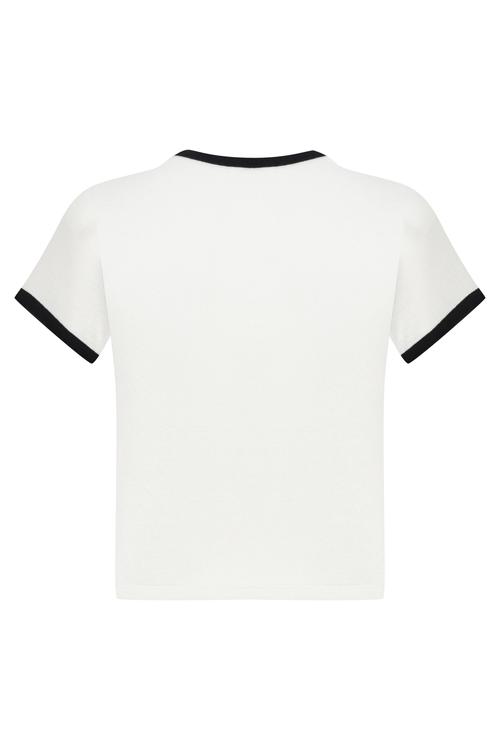  KELEBEK BASKILI BİSİKLET YAKA T-SHIRT