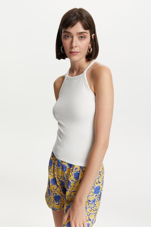  FİTİLLİ HALTER YAKA ATLET