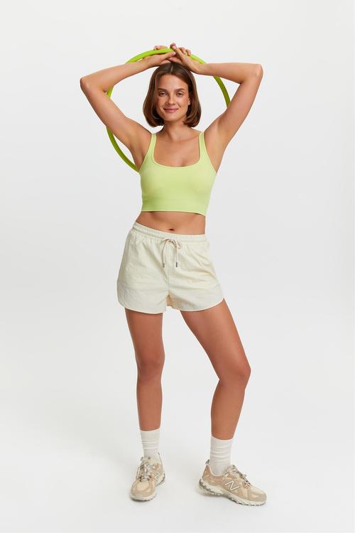  BAĞLAMA DETAYLI MİNİ ŞORT