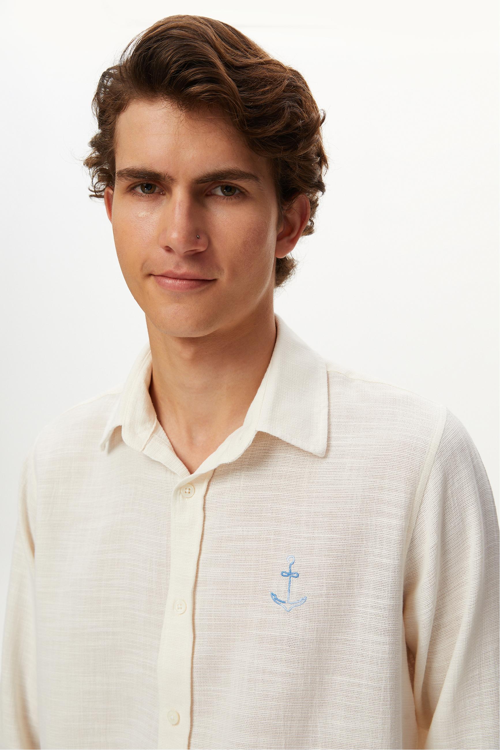 ÇAPA DETAYLI REGULAR FIT GÖMLEK