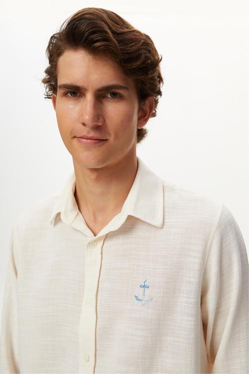  ÇAPA DETAYLI REGULAR FIT GÖMLEK