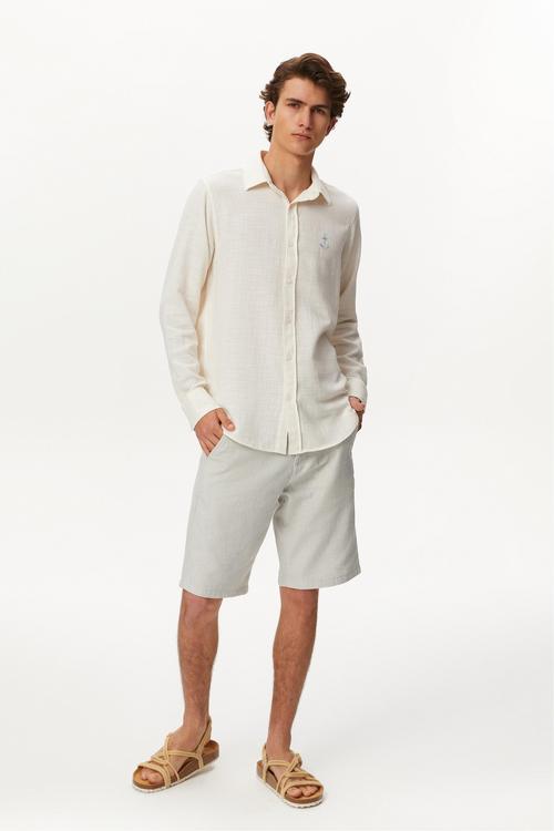  ÇAPA DETAYLI REGULAR FIT GÖMLEK