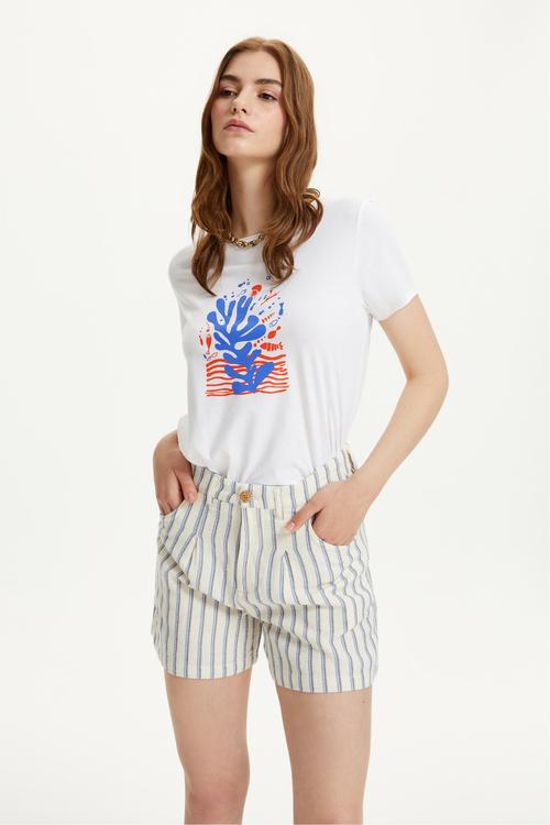  ÇİZGİLİ MİNİ ŞORT