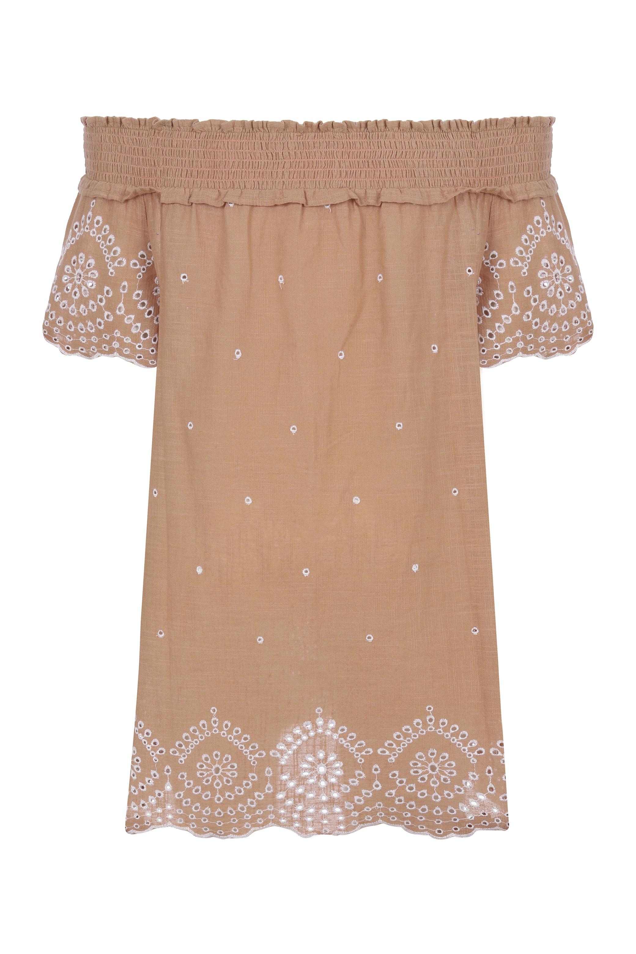 NAKIŞ DETAYLI ELBİSE