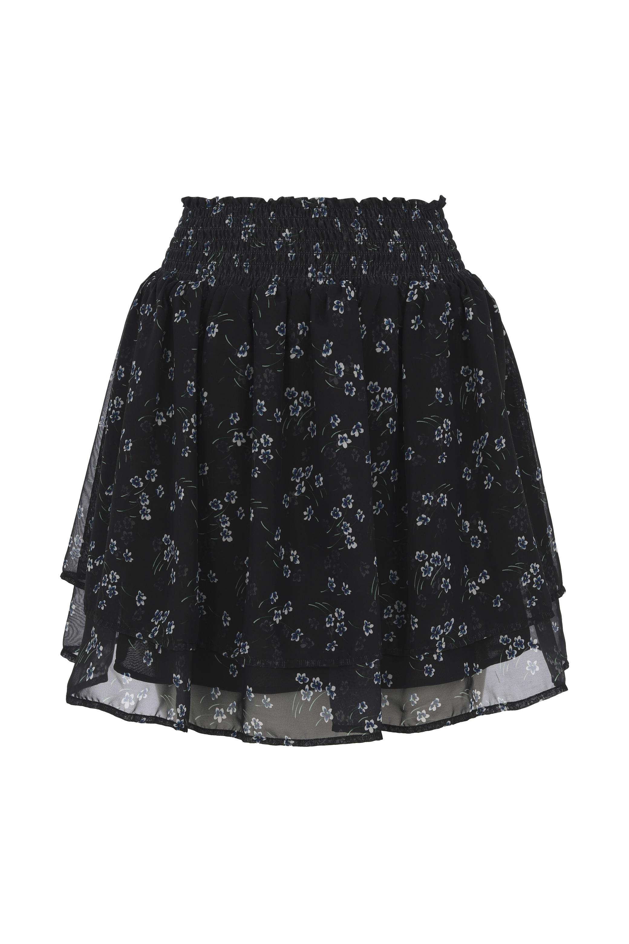 ÇİÇEK DESENLİ MİNİ TÜL ETEK