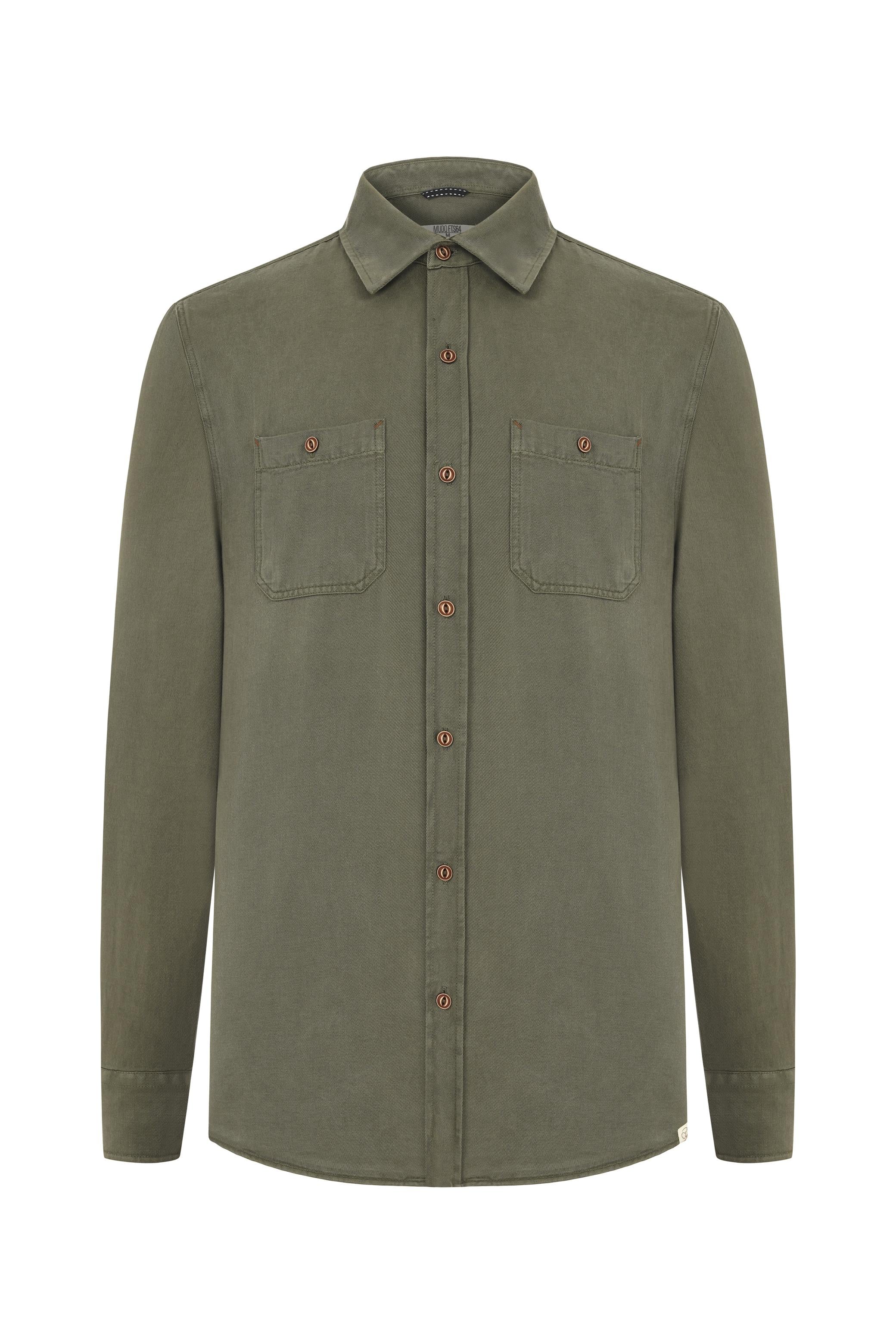 LİYOSEL KARIŞIMLI REGULAR FIT GÖMLEK